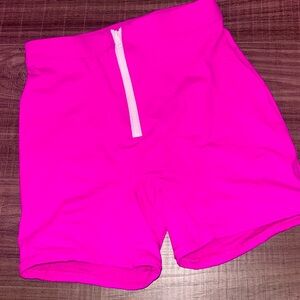 Skims Hot pink boy shorts with zipper detail
